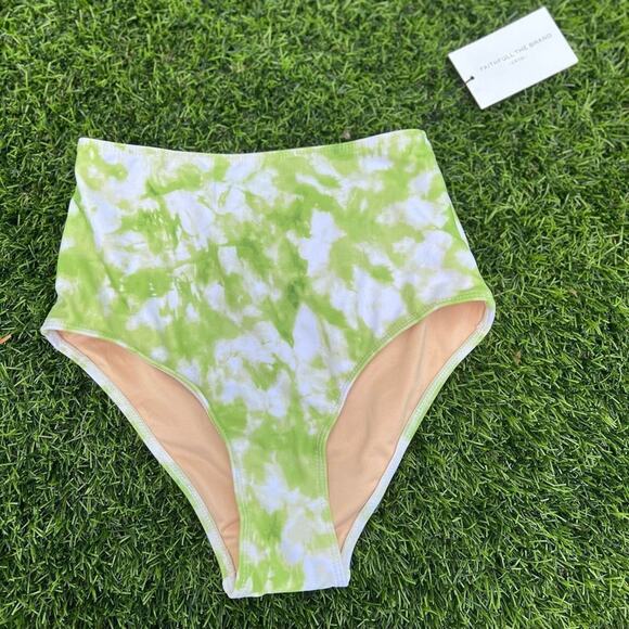 NWT Faithful The Brand High Waisted Chaumont. cheeky print boho bikini bottom XS - Picture 4 of 10